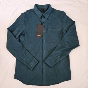 Lululemon Commission Long Sleeve Shirt SMTL Storm Teal Men's Size Medium